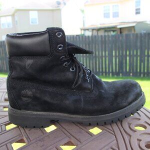 Timberland Leather 10073 6 Inch Black Premium Waterproof Boots 👞 Men's Size 10